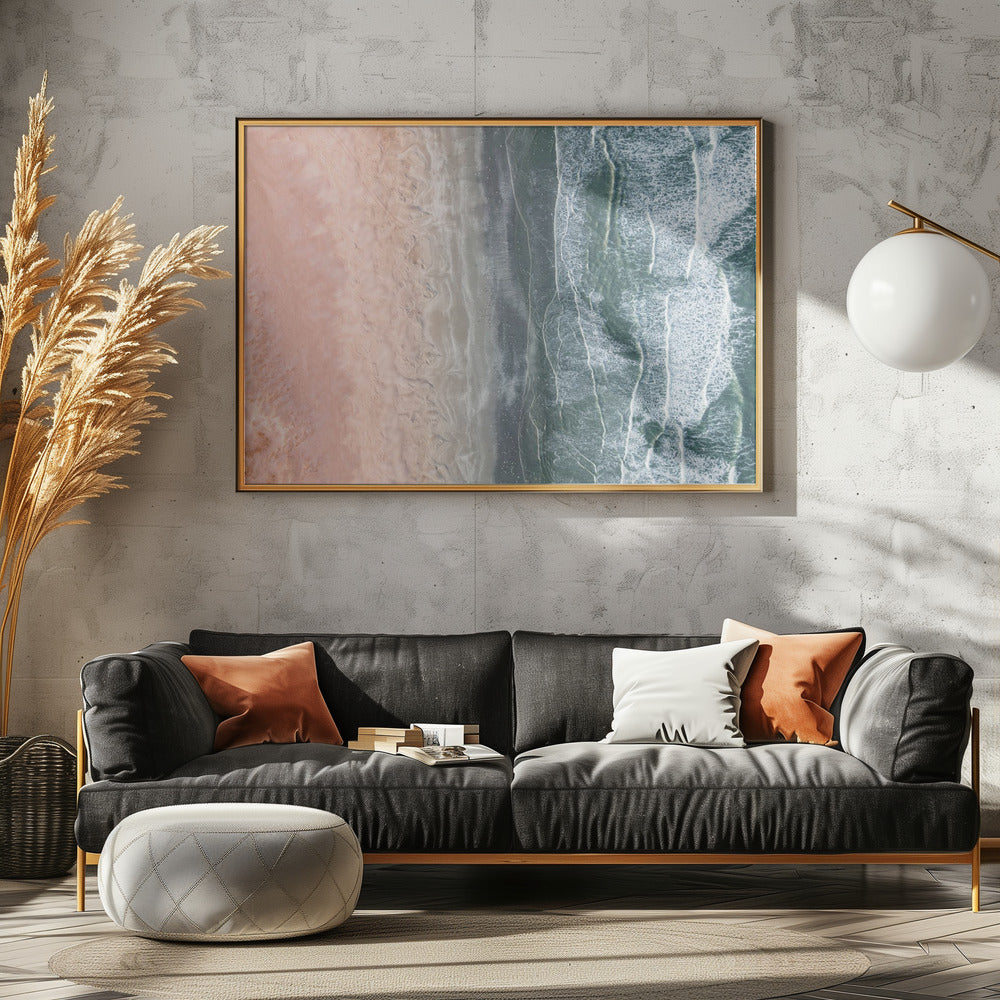 Pink and blue coastal | Poster