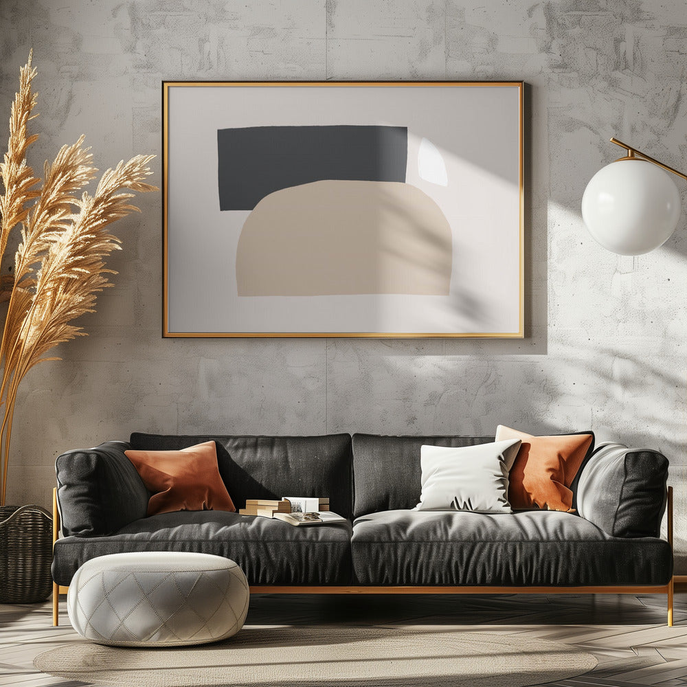 Geometric Shapes In Neutral Tones | Poster