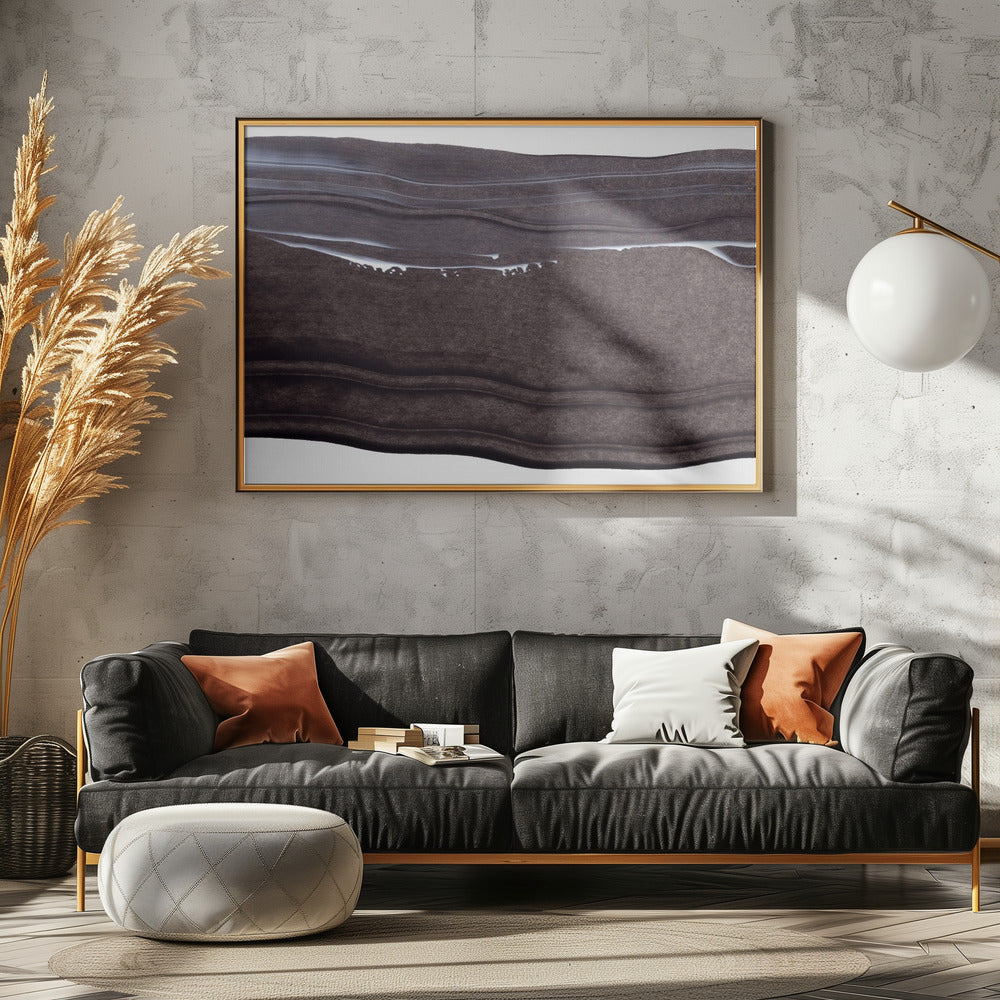 Wavy Lines With A Serene Monochrome Palette | Poster