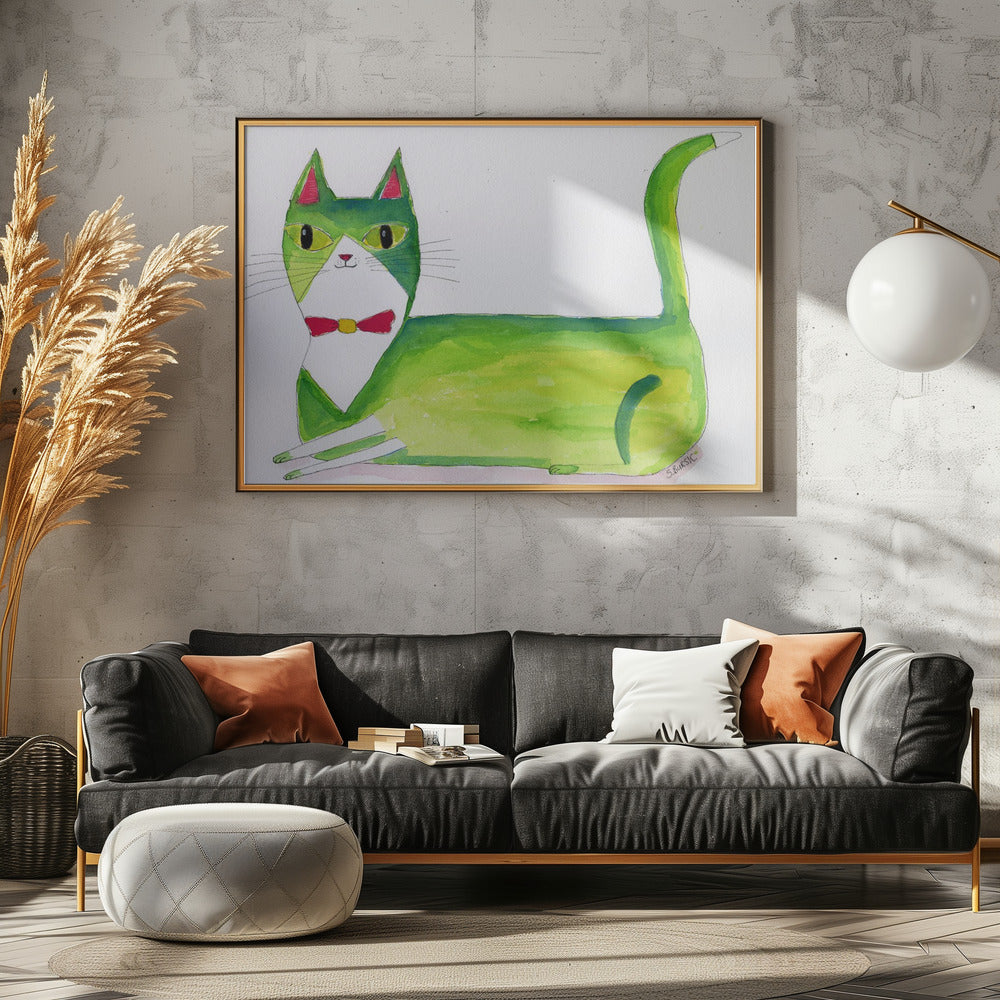 The green cat | Canvas