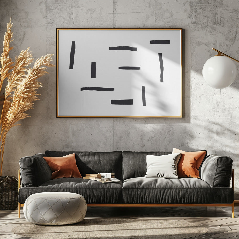 Black Lines On A White Background | Poster