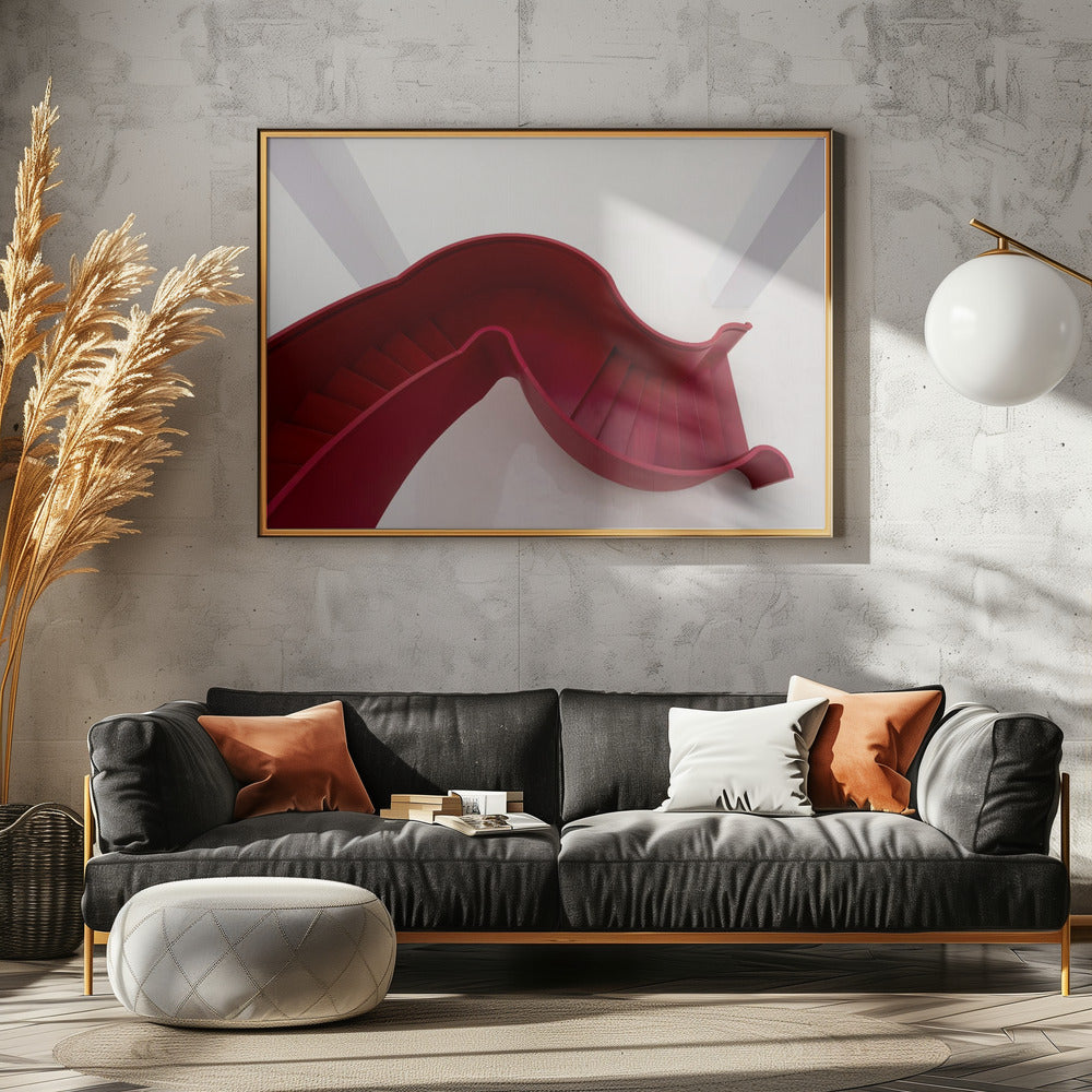 Red stairs | Poster