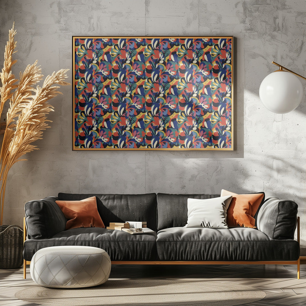 Vibrant Flowery Waves | Canvas