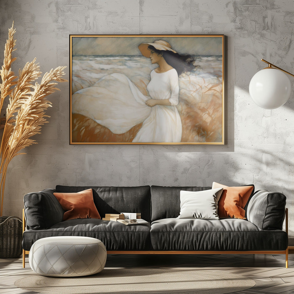 Breezy Shore Stroll | Canvas