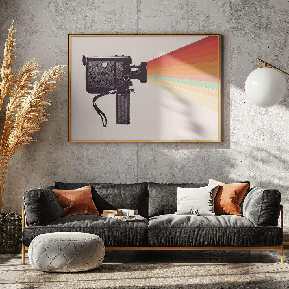 Movie Camera Rainbow | Poster