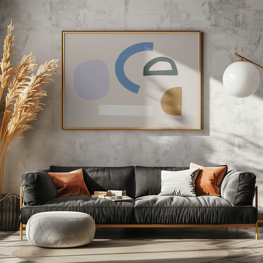 Minimalist Shapes in Muted Colors | Poster