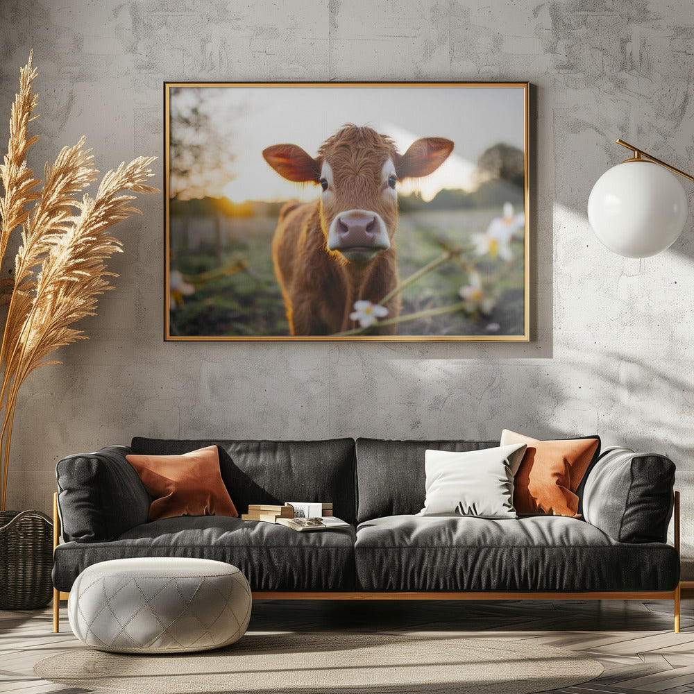 Cow at Sunrise | Canvas