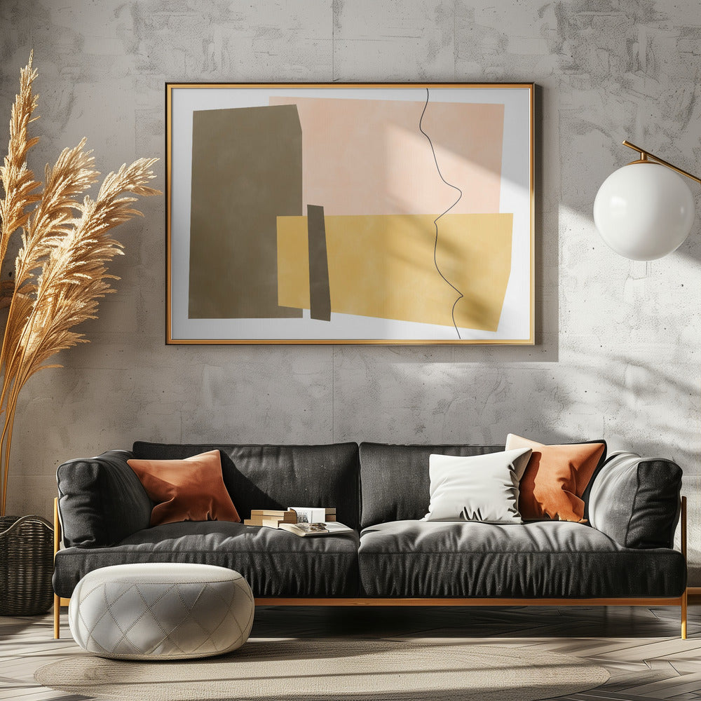 Geometric Shapes In Earthy Tones | Canvas