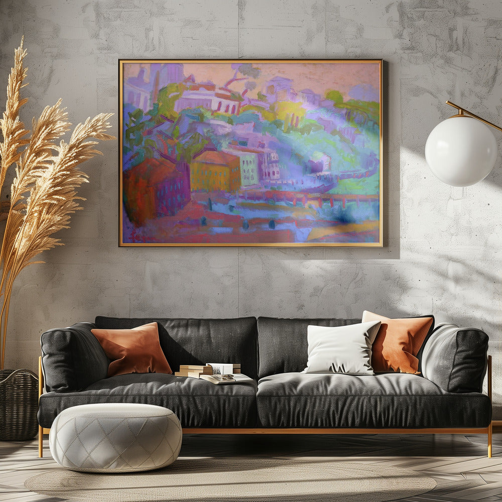 Colorful Hillside Scene | Canvas