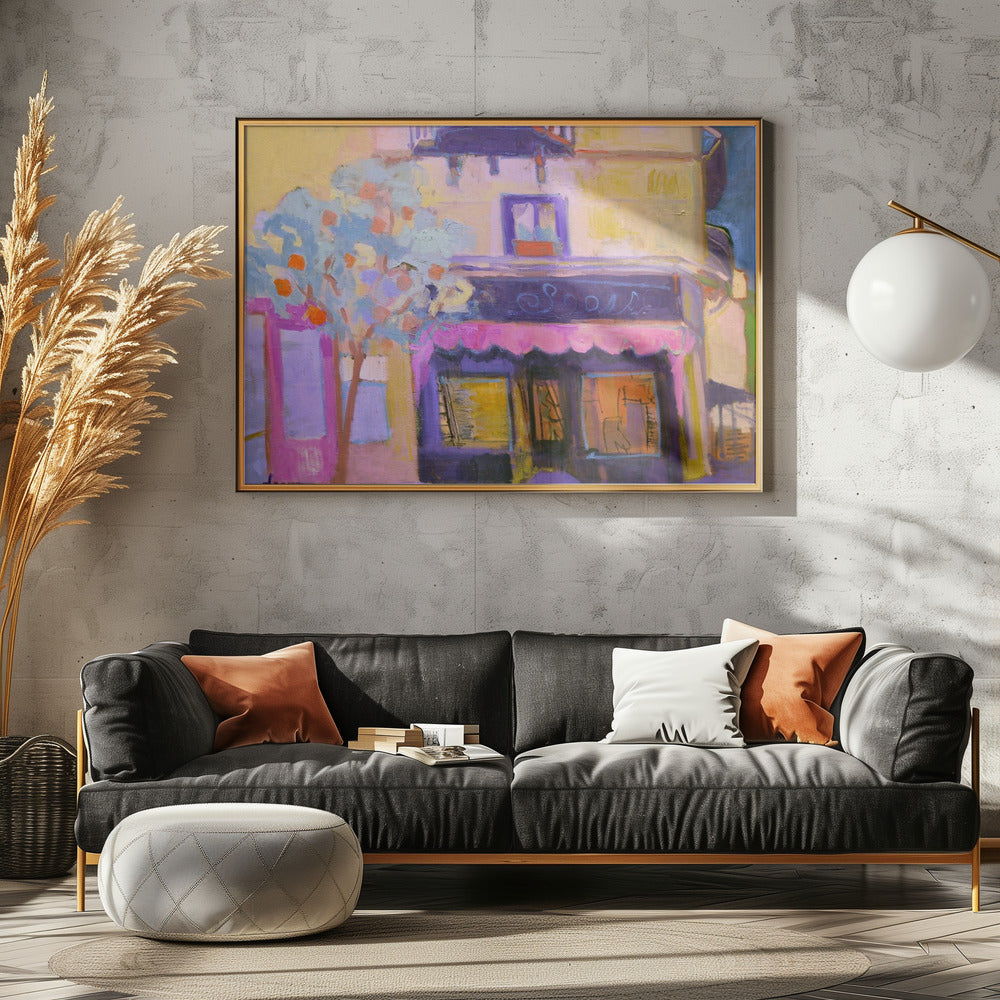 Vibrant Café Scene | Canvas