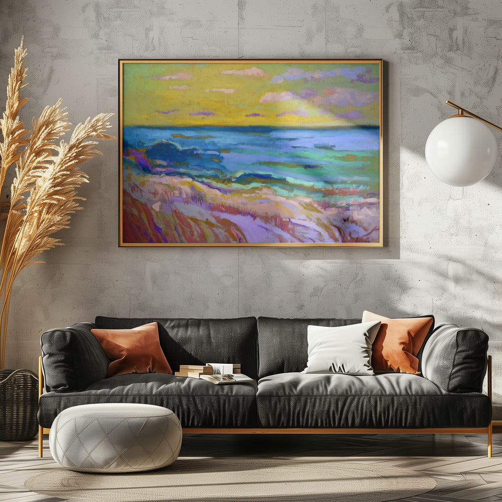 Coastal Landscape at Sunset | Poster