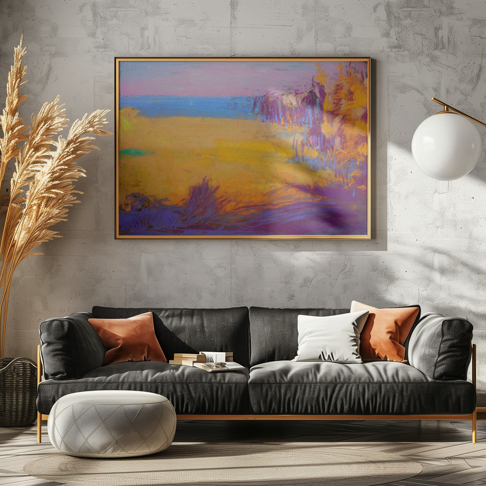 Vibrant Sunset Fields | Canvas