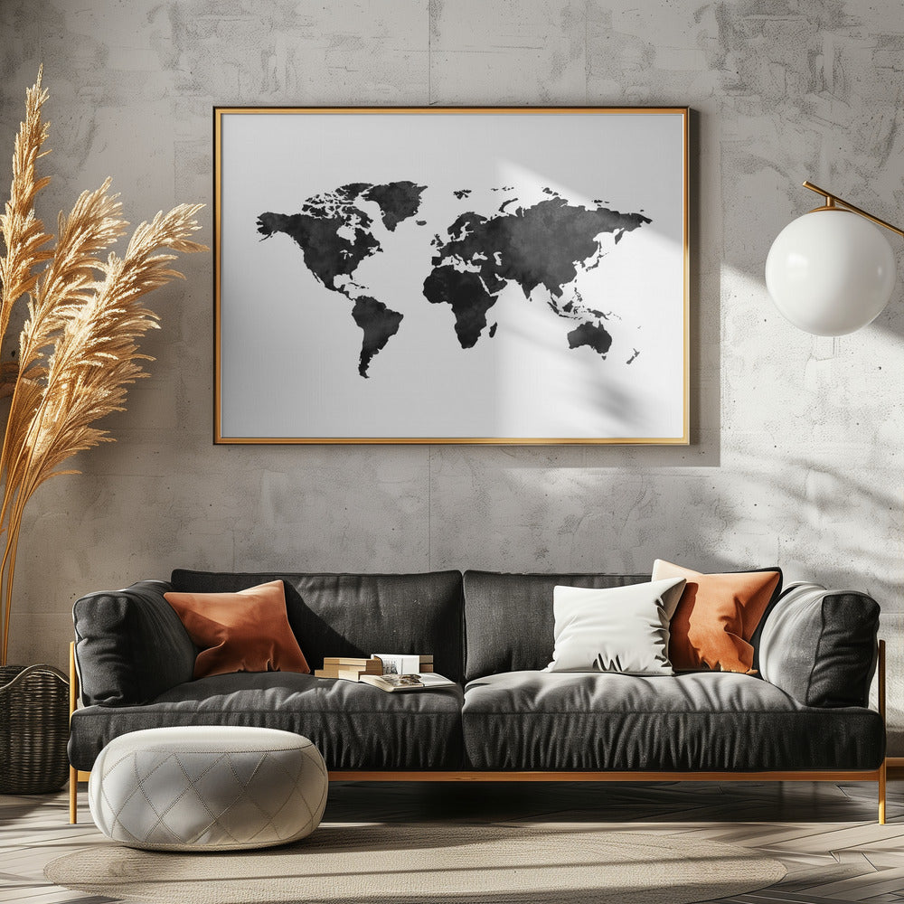 Inked World Map | Poster