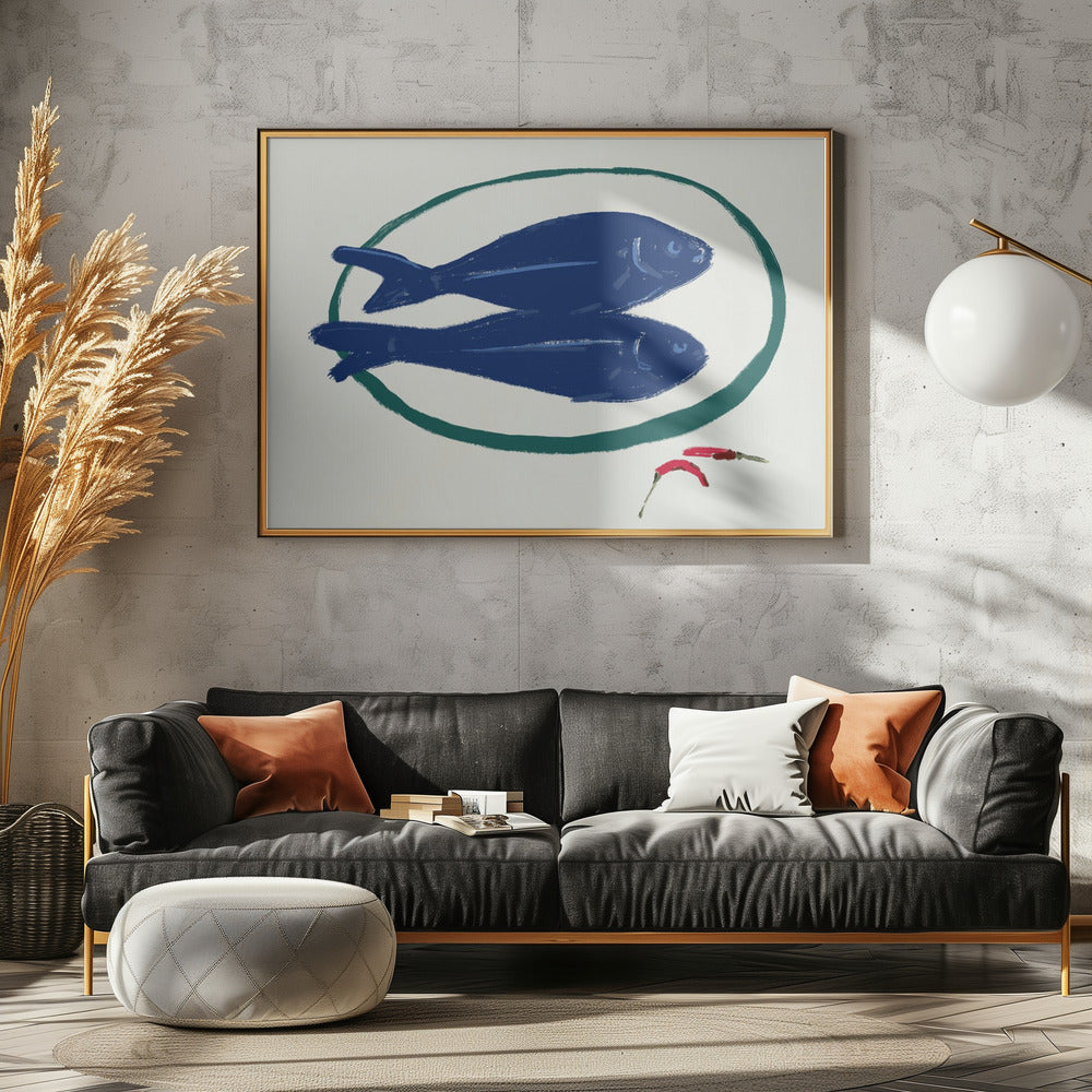 Blue Fish and Spice | Canvas