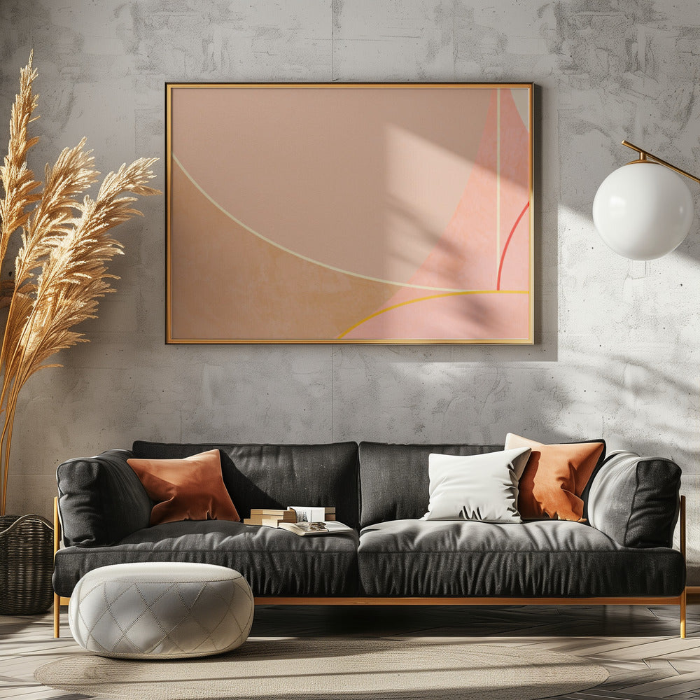 Mid Century Curry Yellow Blush Spring | Canvas