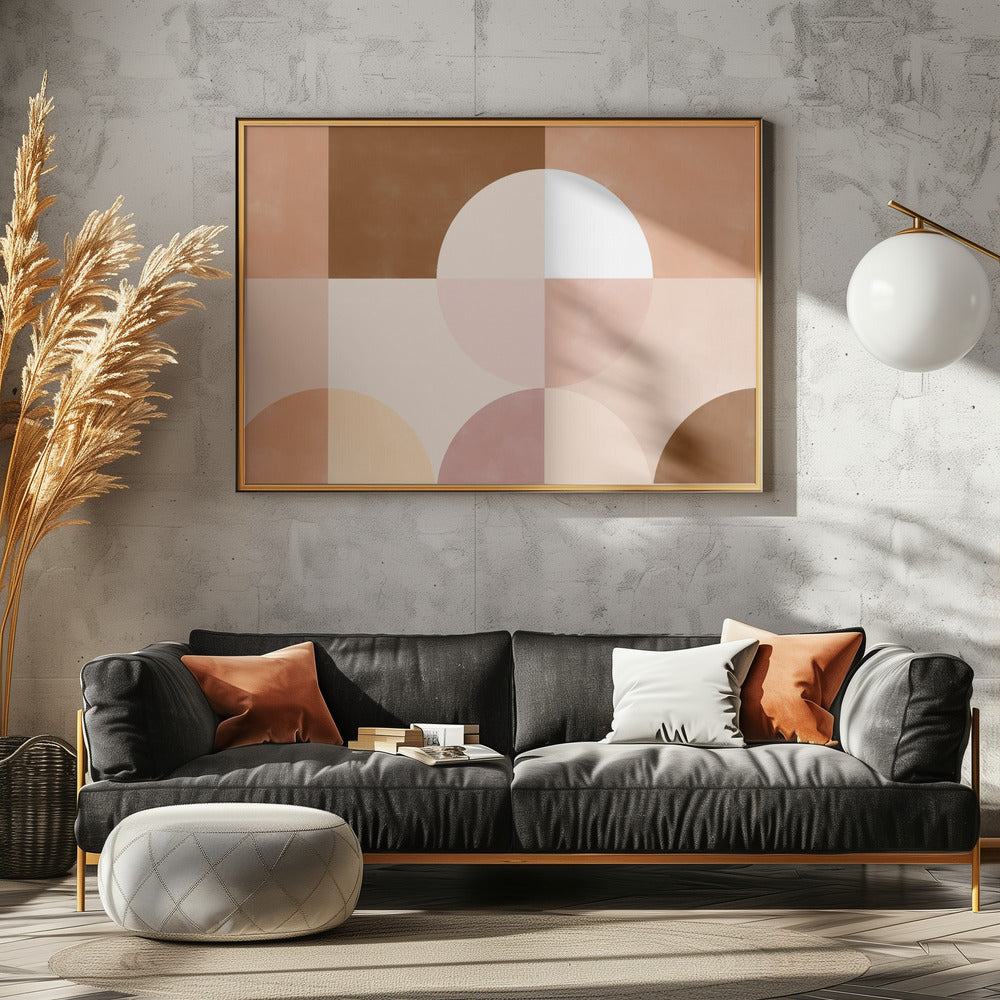 Geometric Shapes With Warm Earthy Tones | Canvas