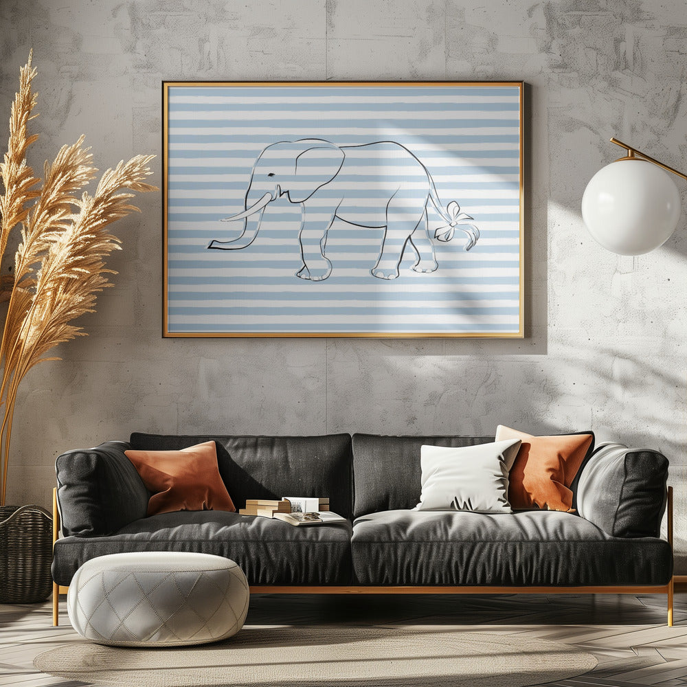 Striped Elephant Bow | Poster