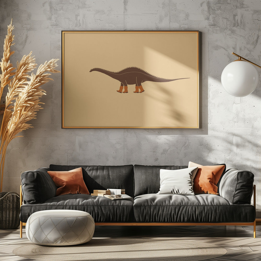 Rebbachisaurus Reba the Cowgirl Dinosaur Texture | Canvas