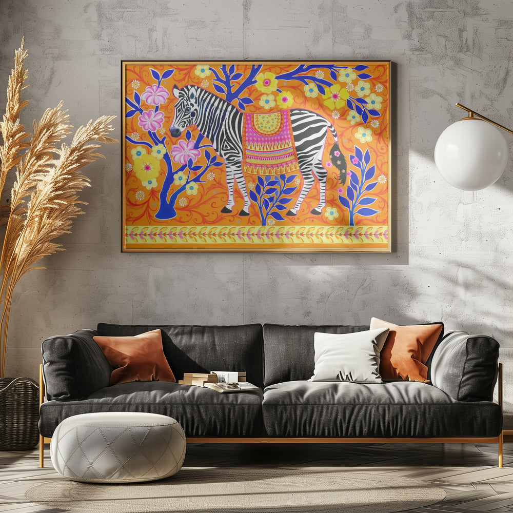 Zebra&#039;s Vibrant Dream | Canvas