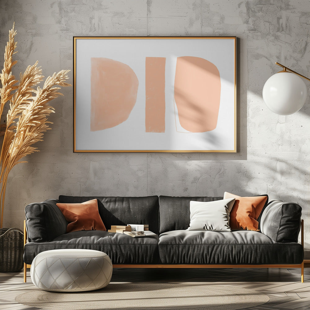 Abstract Shapes Peach | Poster