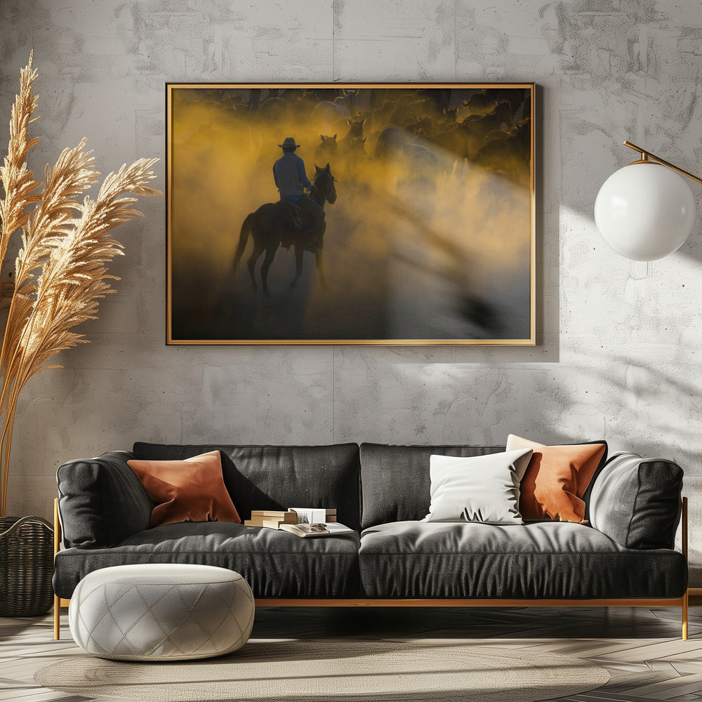cowboy and horses | Poster