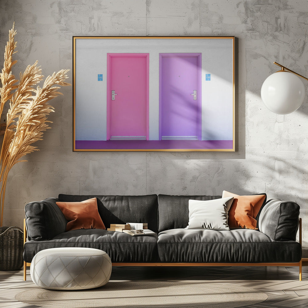 Pink and Purple Doors at the Saguaro | Canvas