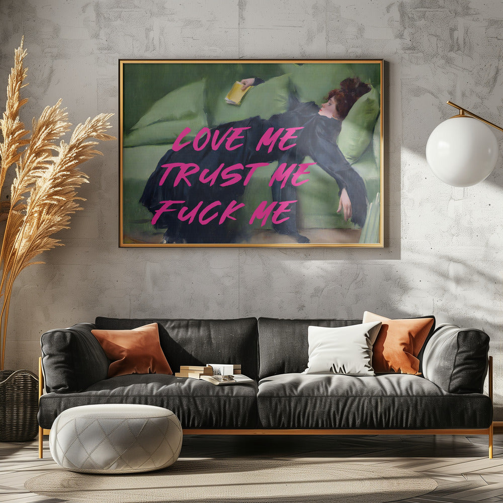 Love Me Trust Me Fuck Me / Pink Version | Canvas