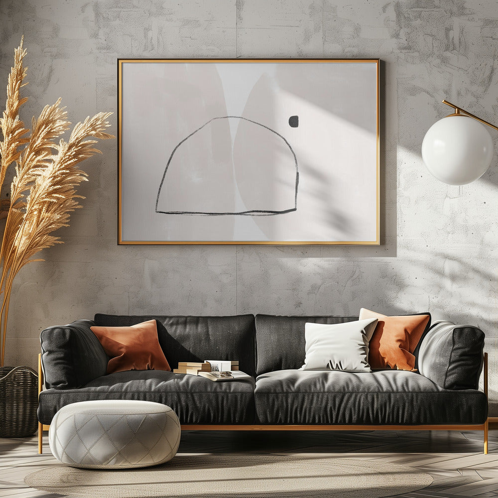 Simple Arch Shape And A Small Square Dot | Canvas
