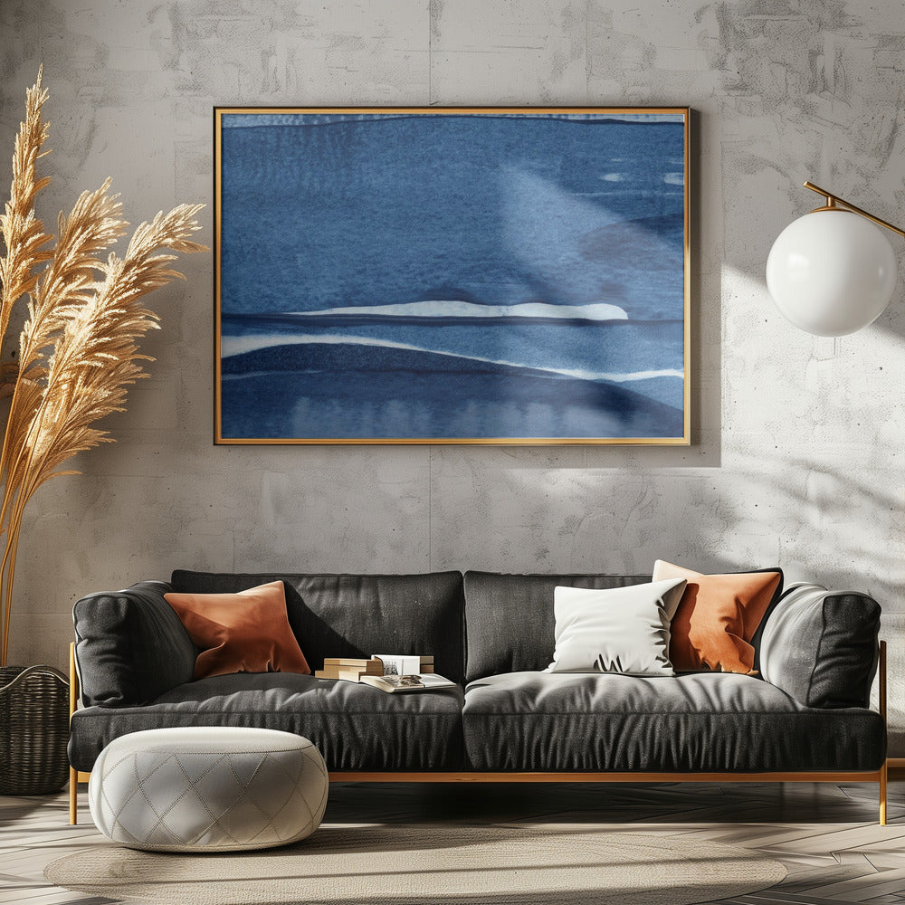 Blue Watercolor Waves | Canvas