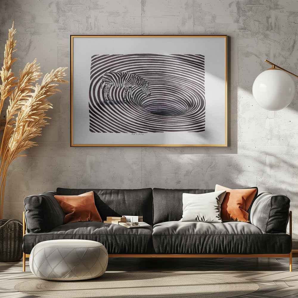 Zebra bij de Bron | Poster