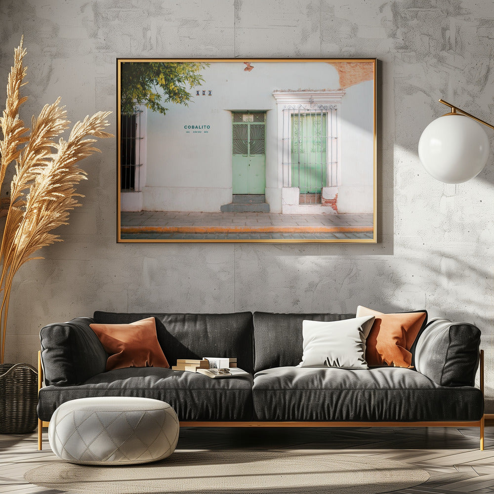 Oaxacan street | Colorful pastel Mexico photography | Poster