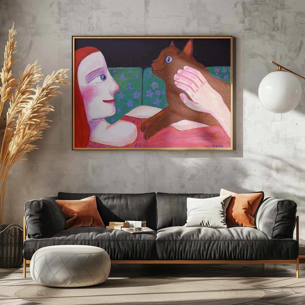 Cat Lover Red | Canvas