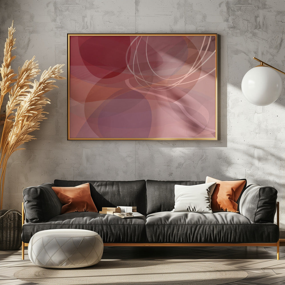 Dusty Rose Shapes 2 | Poster