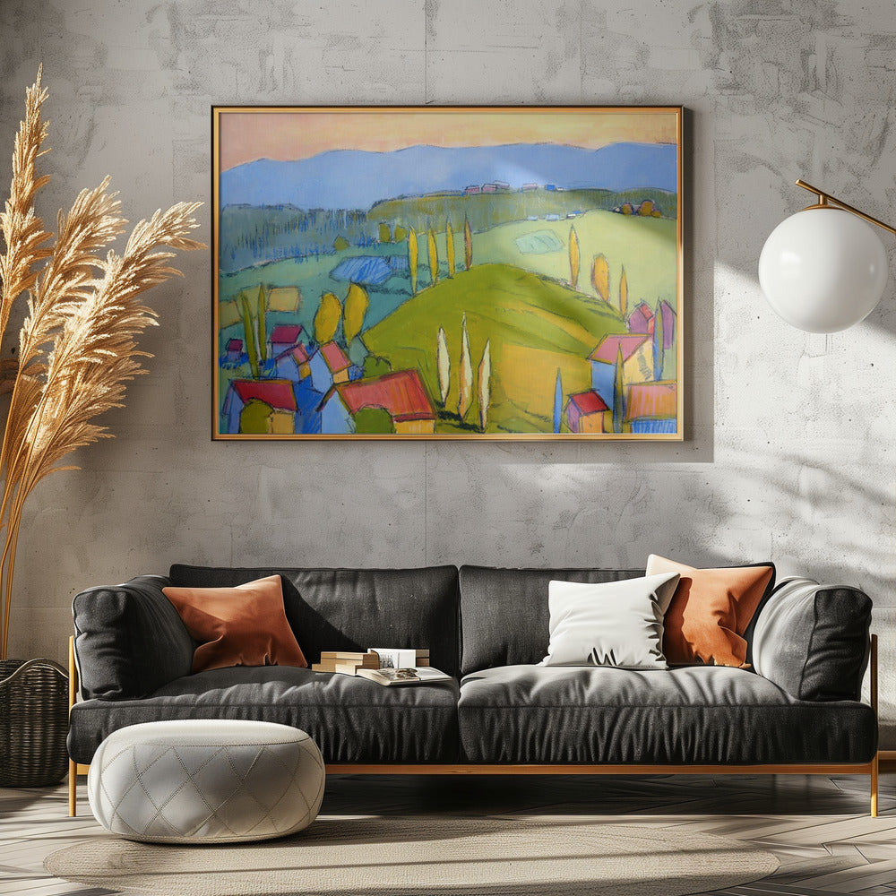 Colorful Hillscape | Canvas