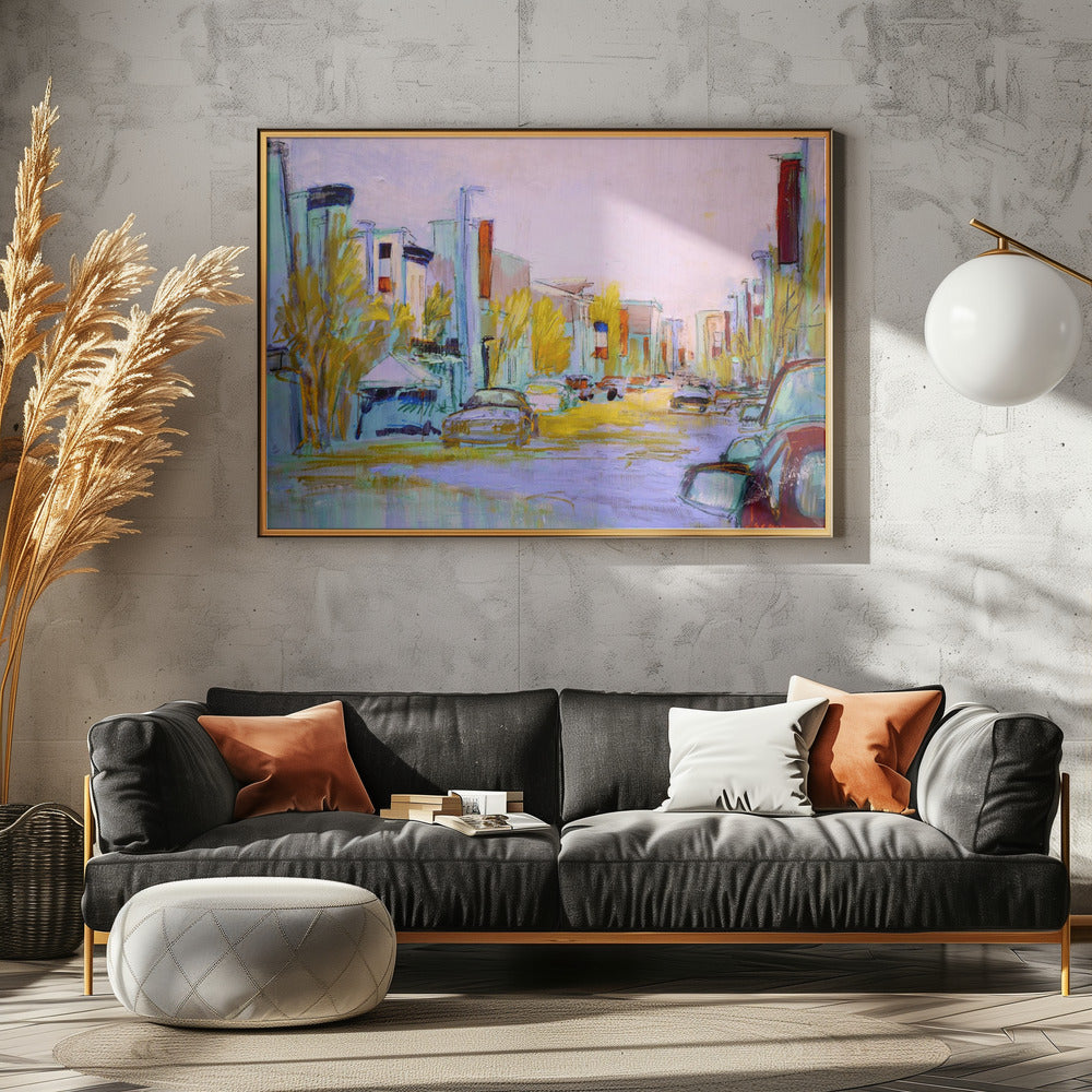 Sunlit Street Scene | Canvas