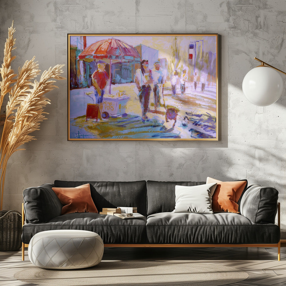 Sunny Stroll Scene | Canvas