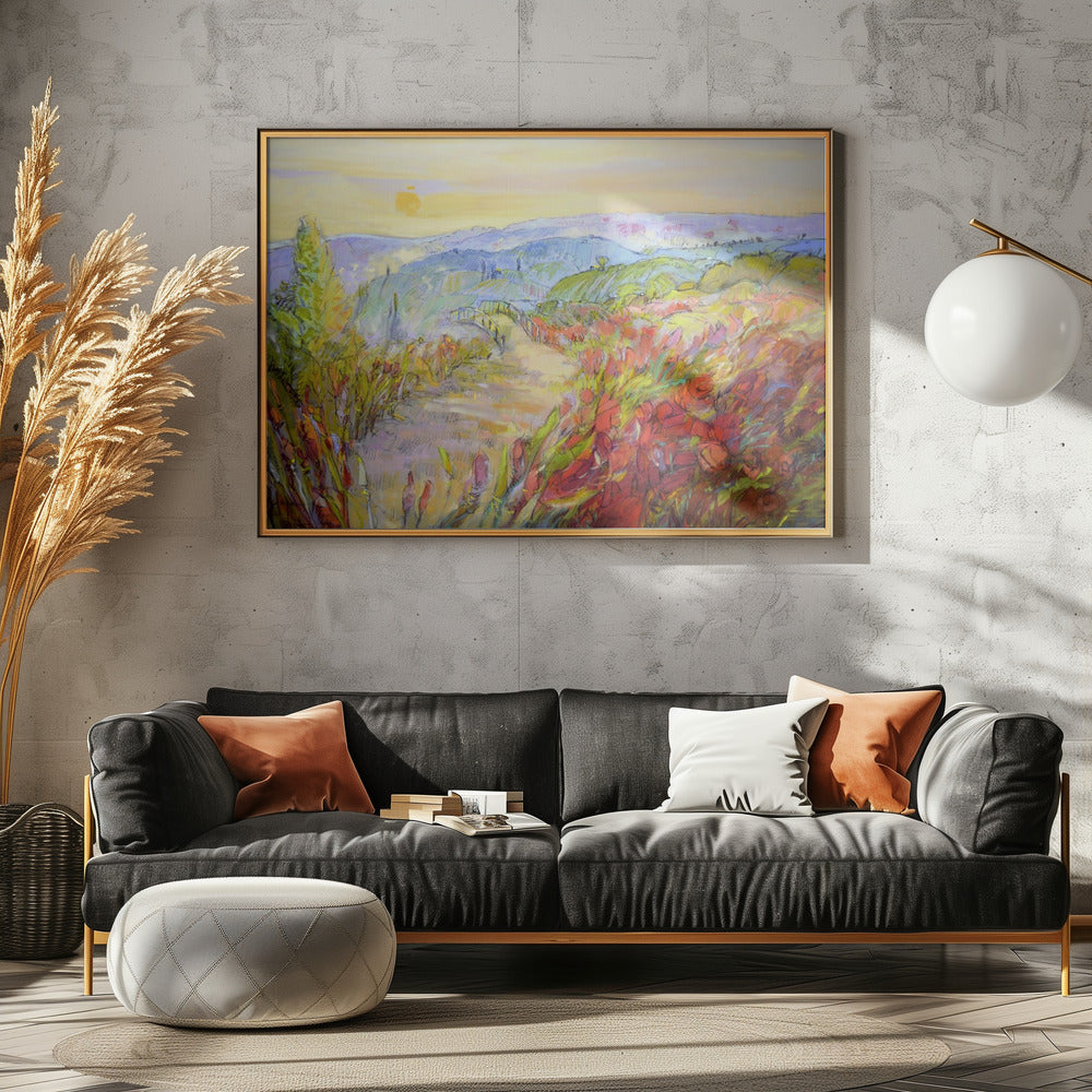 Hillside Sunrise Path | Poster