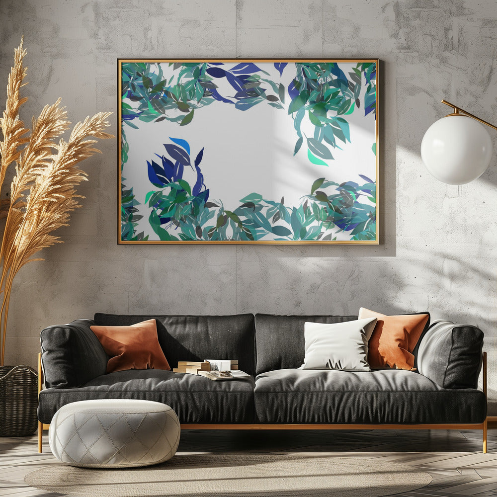 Teal Floral Mix | Canvas