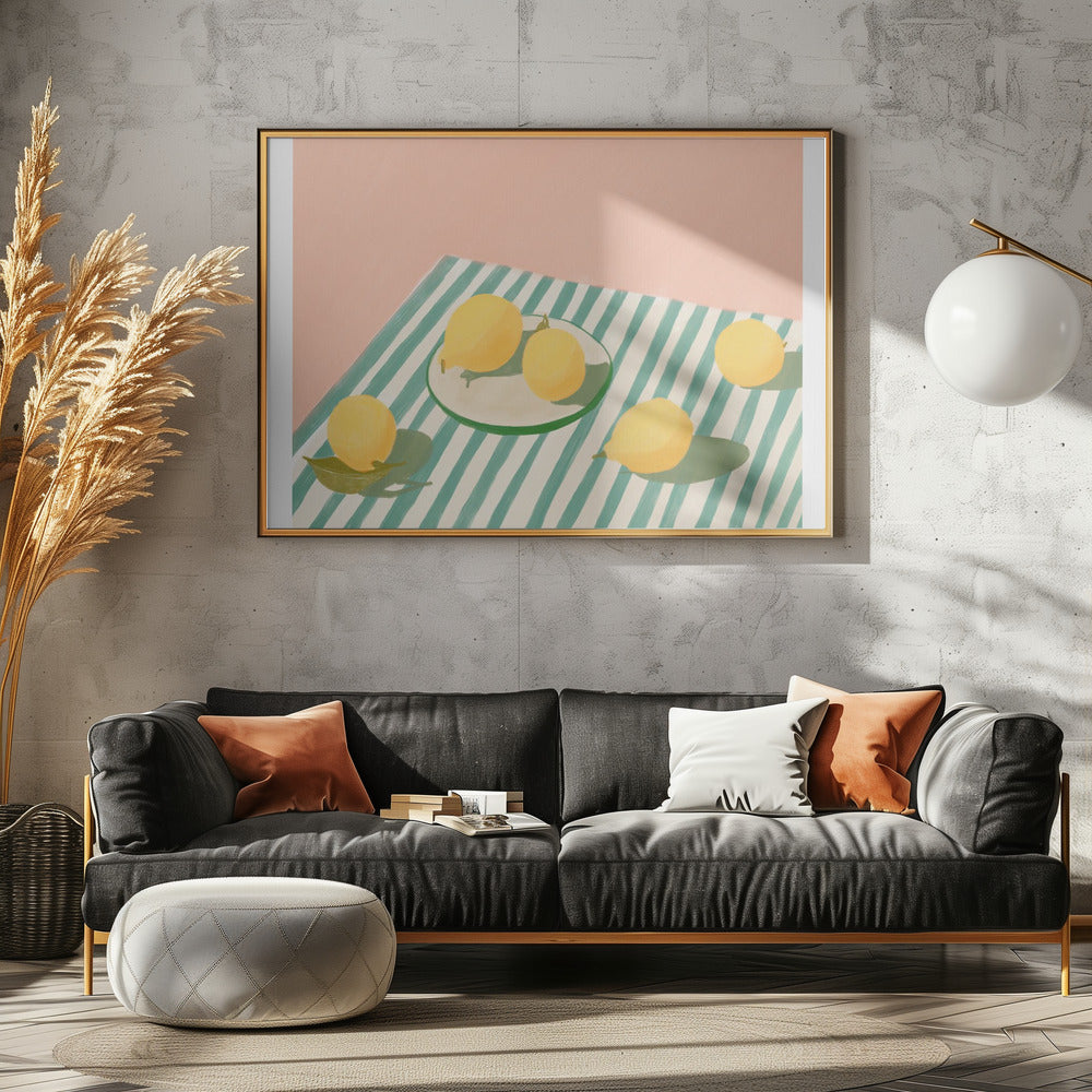 Lemons and stripes | Canvas