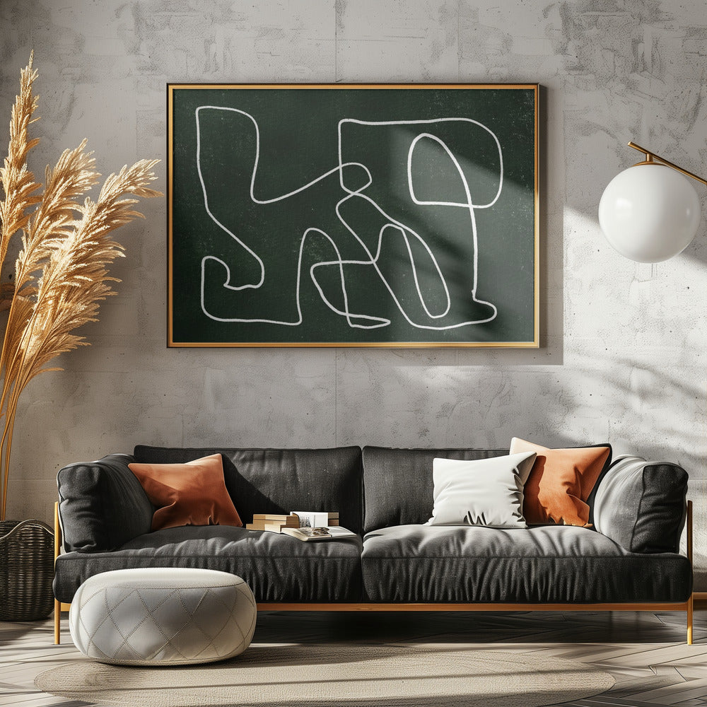 Green scribble | Canvas