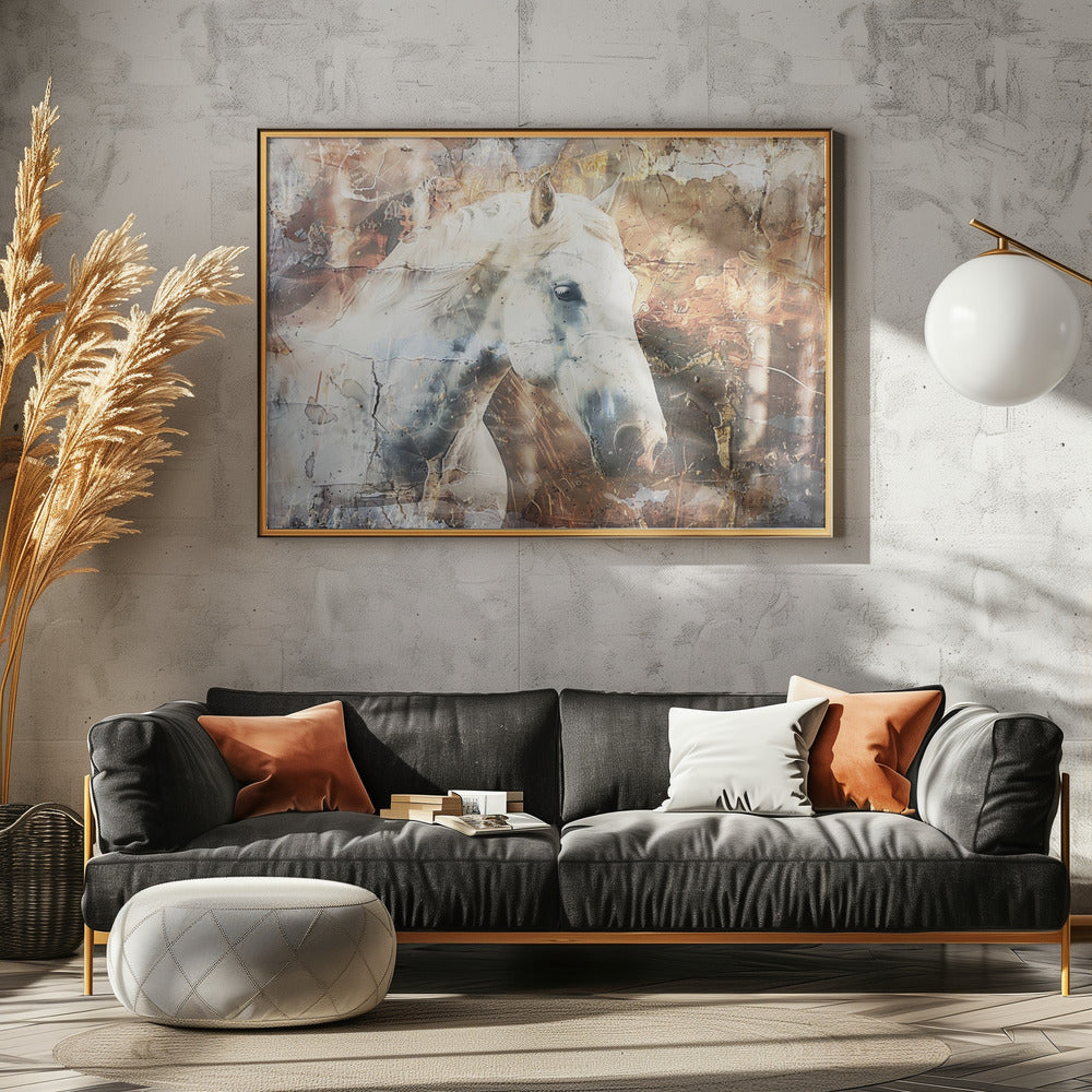 Horse Animal Vintage Art Illustration Wallart 05 | Canvas