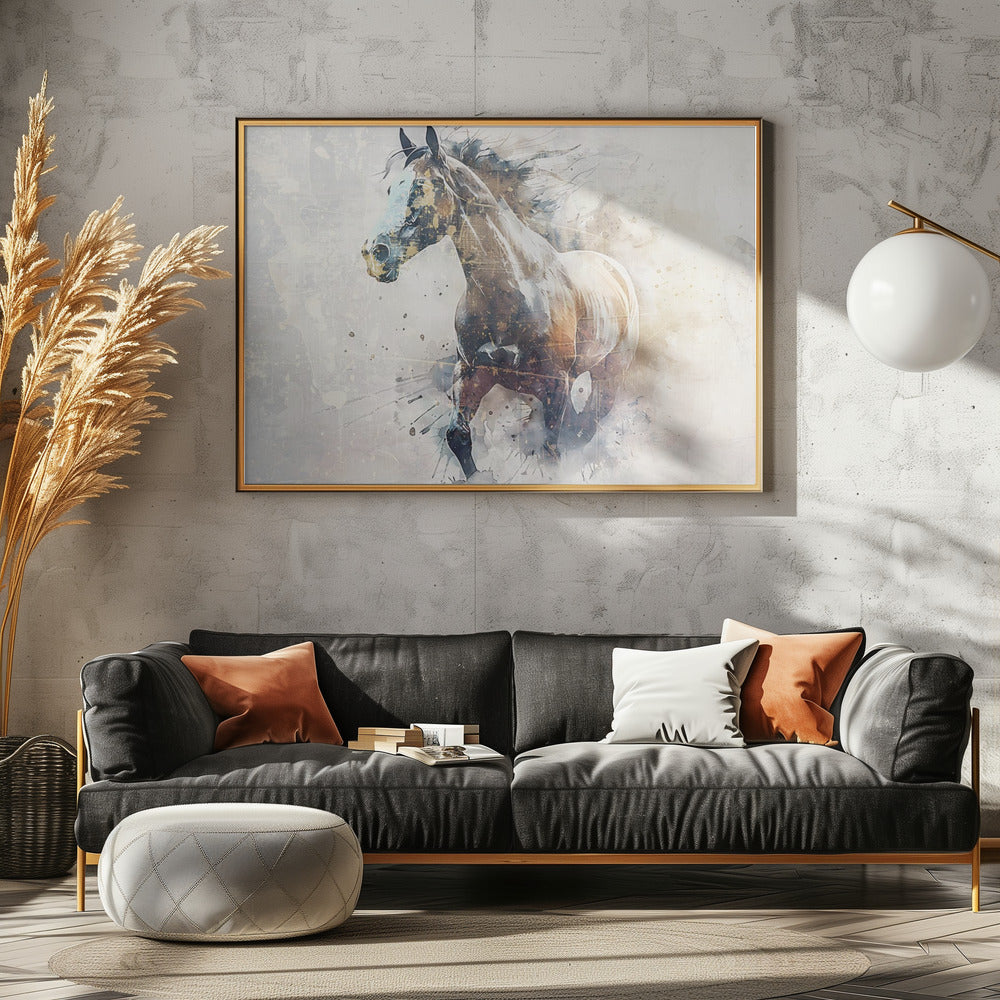 Horse Animal Vintage Art Illustration Wallart 09 | Canvas