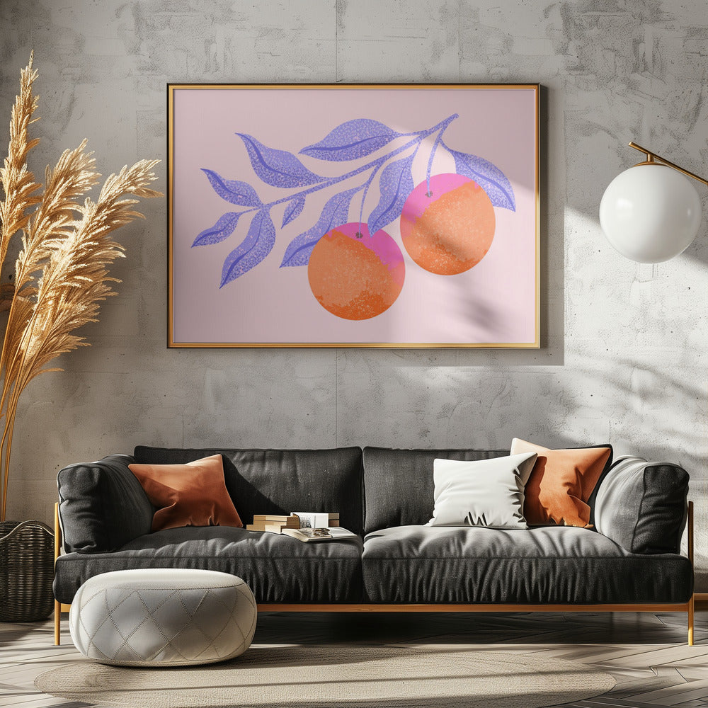 Abstract Orange Branch | Canvas