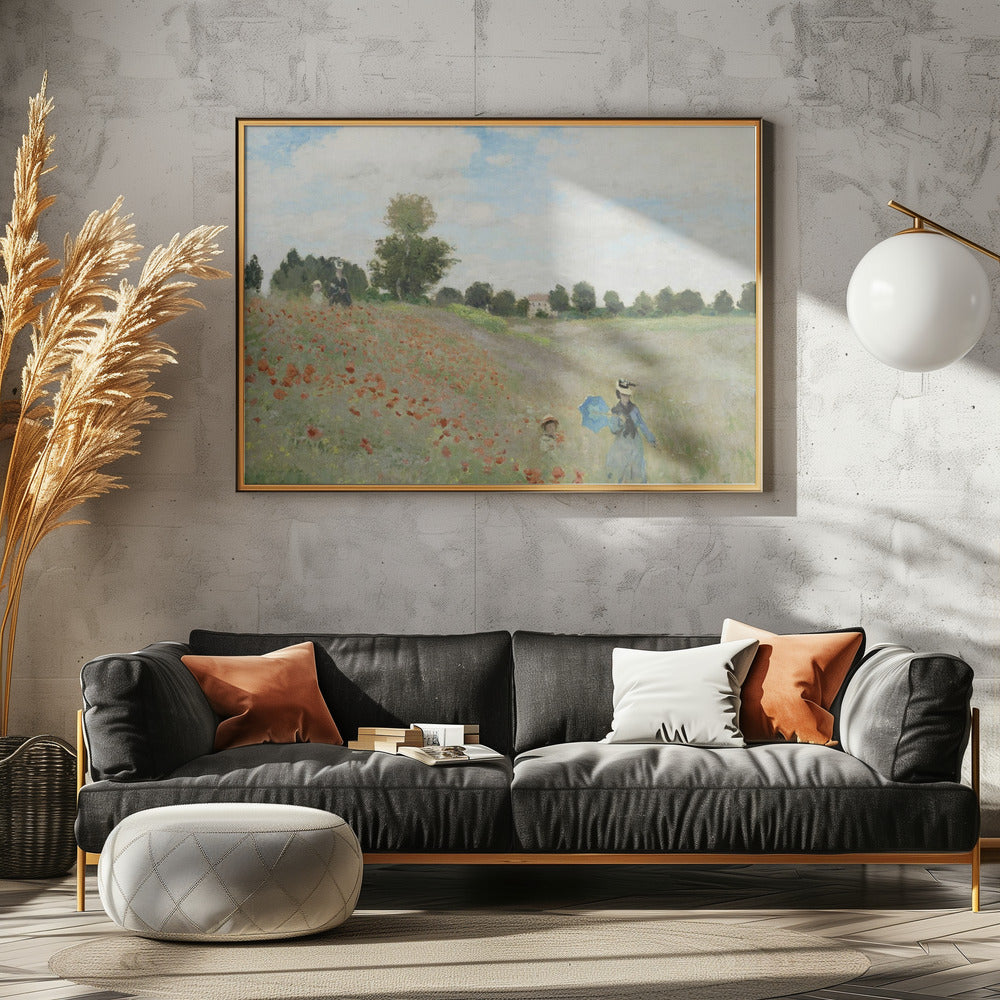 Poppy Field Near Argenteuil (1873) | Poster