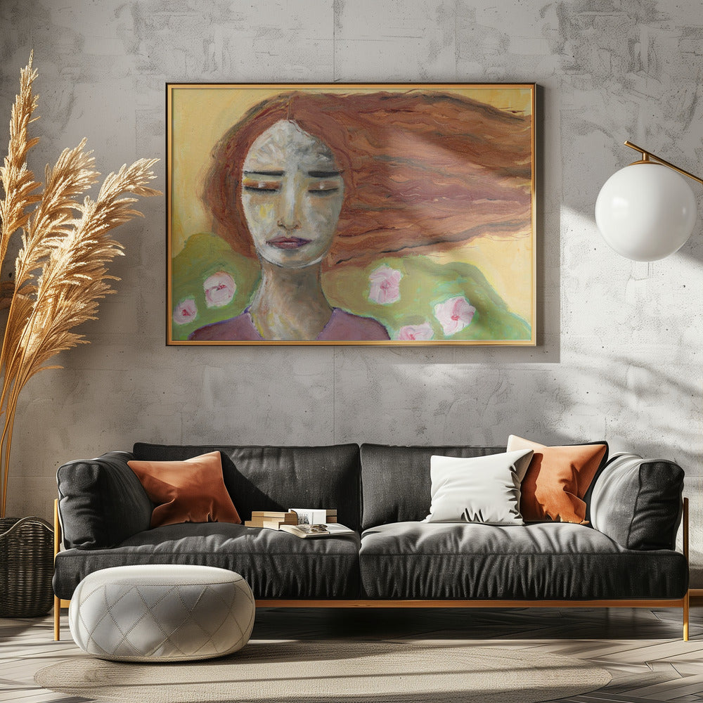 Lady dreaming in the wind. | Poster