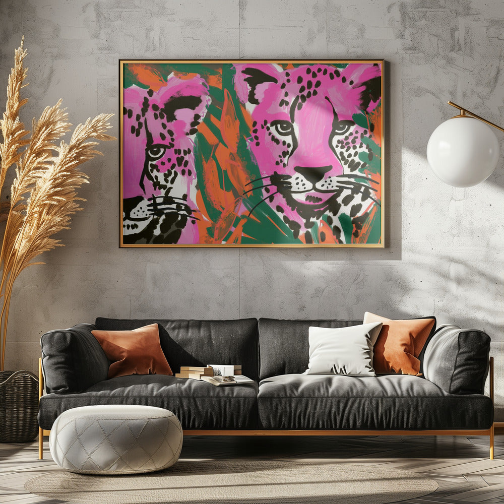 Pink Cheetah Duo | Canvas