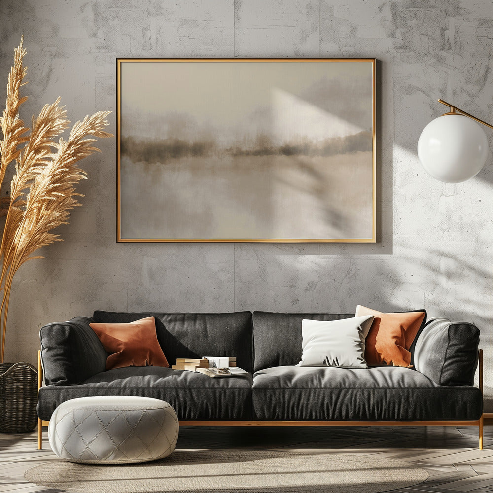 Abstract Landscape in neutral browns | Canvas