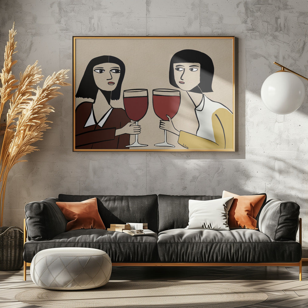 Wine Lover Friends | Poster