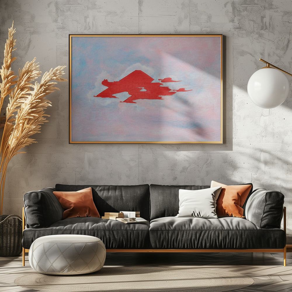 UAP Red, Cloudy Sky | Canvas