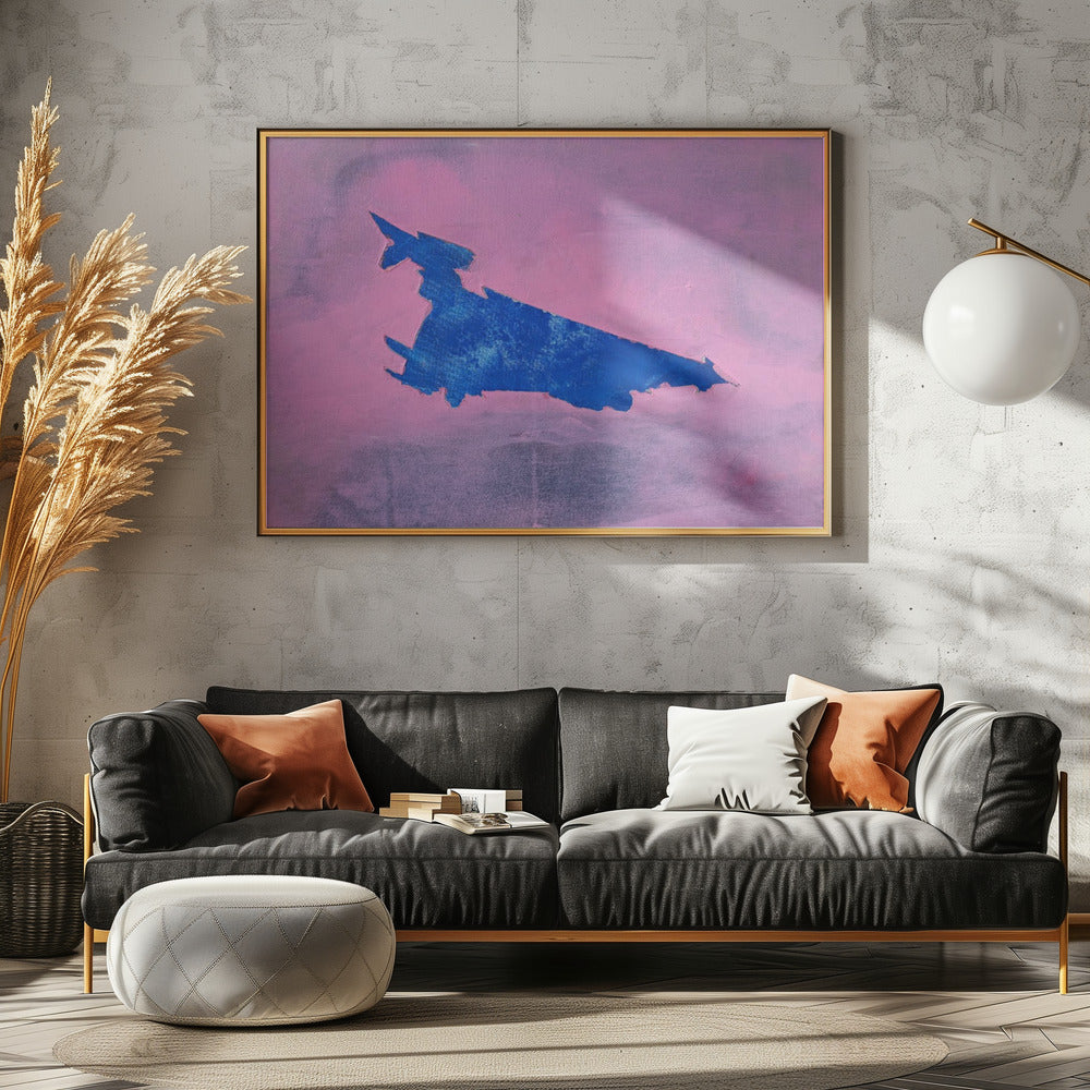 UAP, Blue, Cloudy Pink Sky | Canvas